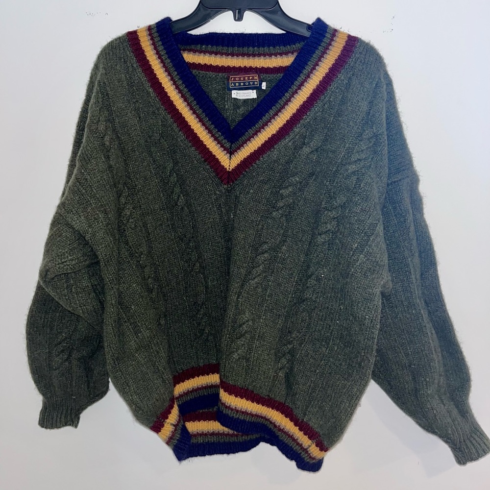 Vintage Green Hand Framed Sweater